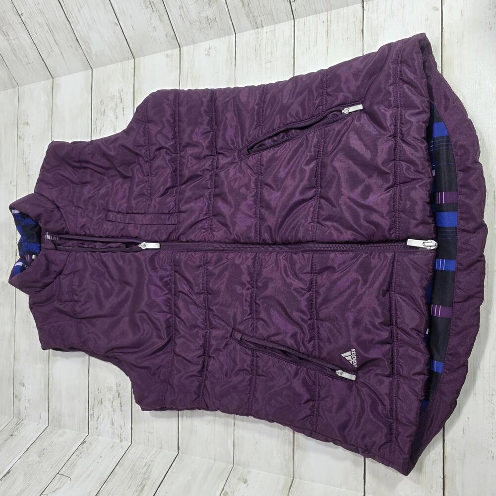 Adidas Women's Purple Quilted Vest - Sz Medium